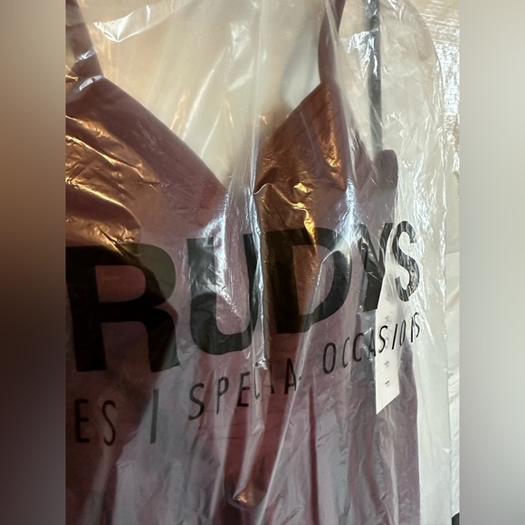 Bill Levkoff burgundy long spaghetti strap dress - Picture 4 of 7